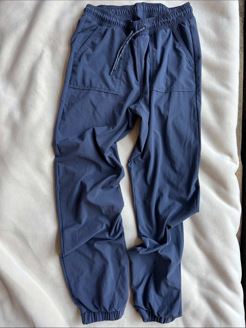 Athleta Girl blue Drawstring Jogger track pants unlined size 12